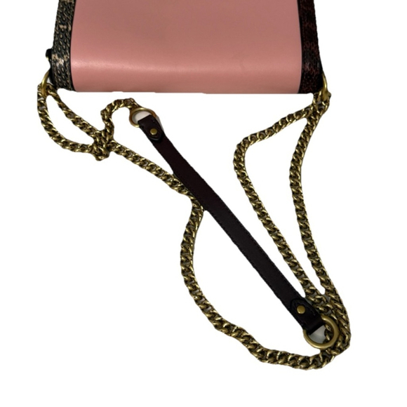 Coach X Jennifer Lopez JLo Hutton Shoulder Bag Colorblock Snakeskin Detail C0805 - Picture 8 of 11